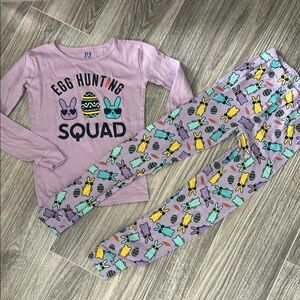 The Children's Place Purple and Yellow Pajama Set Cozy Whimsical Design